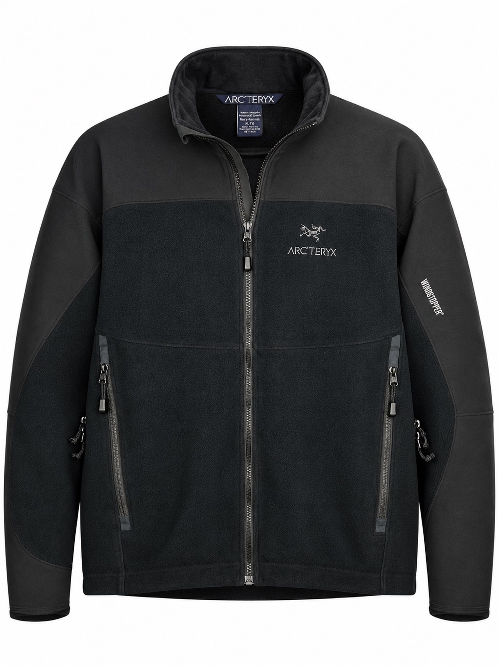 Arc'teryx Vintage Sigma AR Windstopper Fleece Jacket Black Mens XL Canada Made